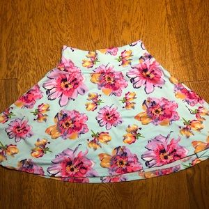 Aqua/Purple/Pink/Yellow LuLaRoe Skirt